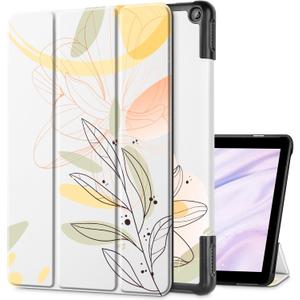 Mektron Case for All-New Amazon Fire HD 10 Tablet 13th Generation 2023 Release, Slim Fit Standing 10.1" Trifold Stand Cover with Auto Sleep/Wake,Floral S752
