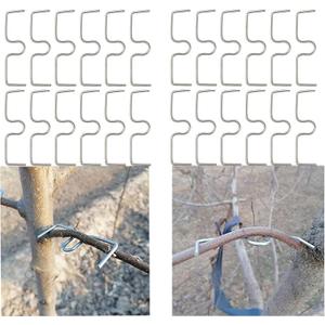 2 x LEILIN Fruit Tree Branch Puller Tying Machine Farm Tools Plum Tree Open Angle Pull Branch Bending Tool Fruit Branch Branch Spreaders Fruit Trees Branch Support 24PCS (M-3.9(inch))