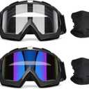 OXG Dirt Bike ATV Motorcycle Goggles, Motorcycle Glasses for Men Motocross Riding Protective Eyewear Ski Goggles (Clear)