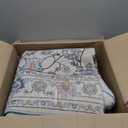 5x7 Area Rugs for Bedroom & Living Room - Washable Floral Boho Vintage Rug,Soft & Non-Slip,Low Pile Wool Carpet for Indoor Dining Room,Girls Room,Nursery Room and Kids Room(Grey)