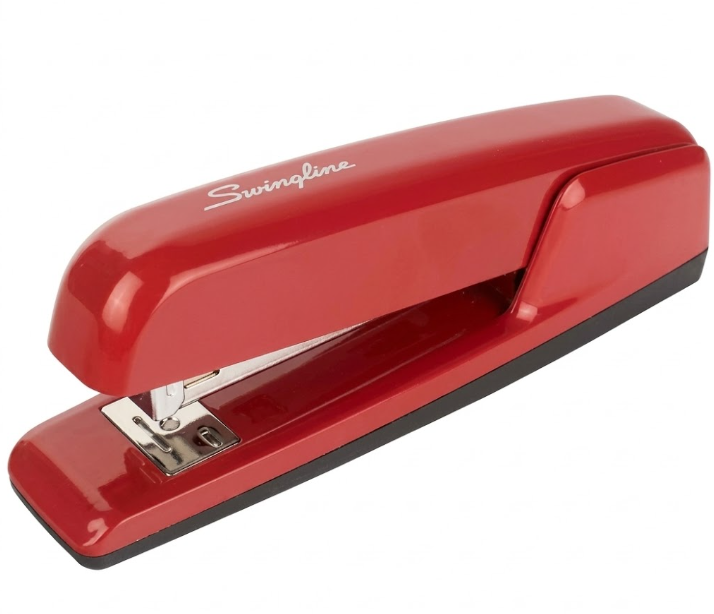 Swingline 747 Rio Red Stapler, Staples Upto 25 Sheet of 20lb Paper, Holds Upto 210 Staple, Full Strip, Staple Size: 0.25", Rio Red, Metal, Die-cast, 1 Each