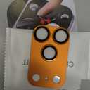 Hoerrye for iPhone 17 Pro Camera Lens Protector - [12FT Shatterproof Military Grade] [Strong Adsorption] Top 9H+ Tempered Glass Camera Screen Full Protective Cover Case Friendly,Cosmic Orange