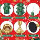 6 Set Christmas Tree Shaped Taper Candles with Holder 10 Inch Christmas Tree Shaped Candles Decorative Xmas Gifts for Centerpiece Decorations