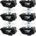 Aluminum Mounting Clamps 1112514 Tonneau Cover clampsTruck Cover, Cap Clamps 6PCS Black