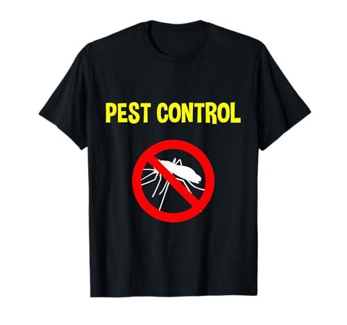 Pest Control Funny Halloween Costume Exterminator Tee T-Shirt (L, Black)