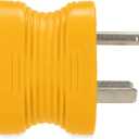 Camco PowerGrip 30AM/15AF Camper & RV Electrical Adapter Features 30-amp male (NEMA TT-30P) & 15-amp female (NEMA 5-15R) Connections - Designed w/Non-Slip Grooves for Easy Removal - 125V/1875W (55233)