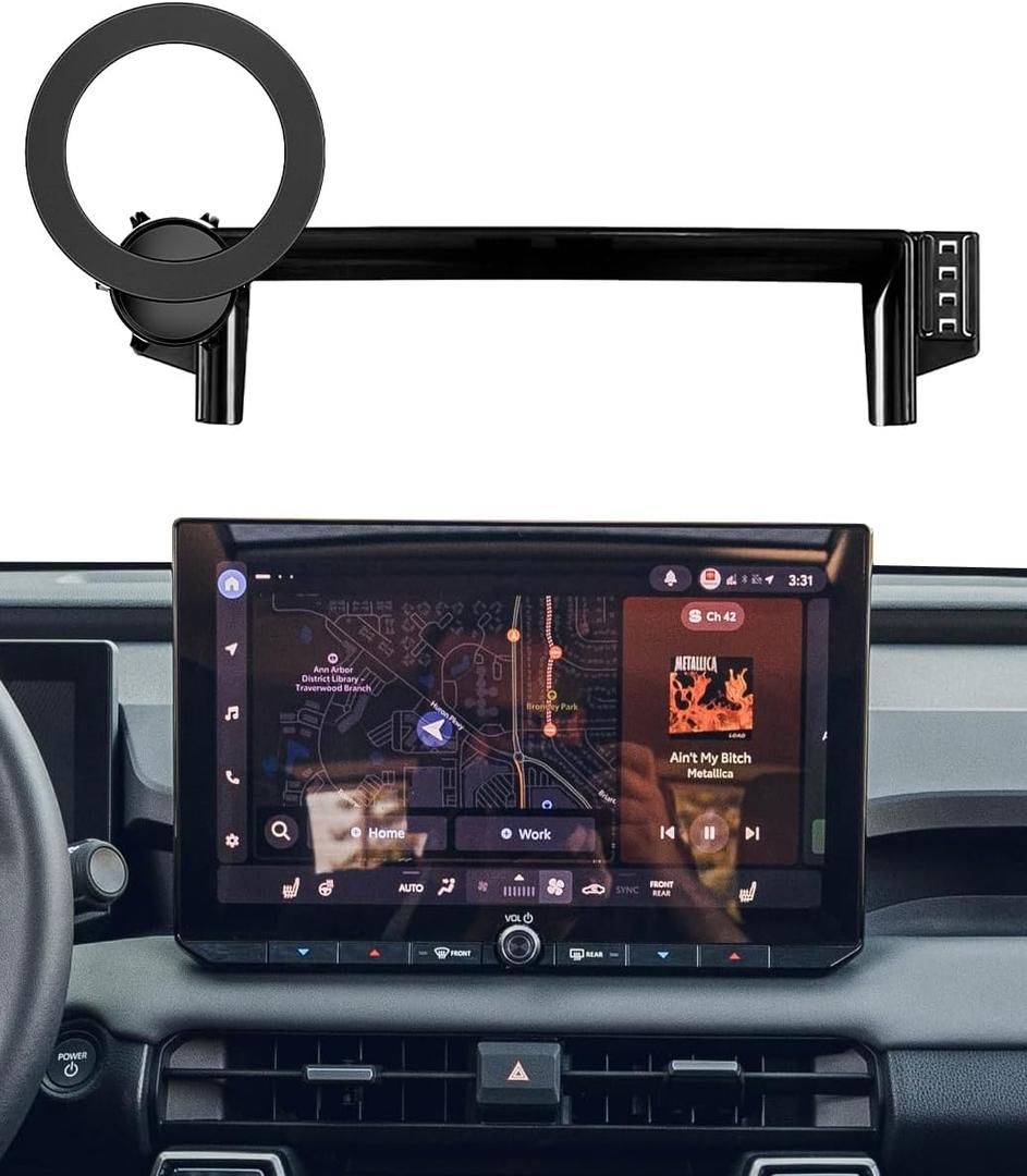 Phone Holder Mount for Toyota RAV4 Accessories 2026 Navigation Screen Car Cell Phone Mount for Toyota RAV4 XSE Limited Hybrid GR Sport Smartphones Interior 360 Degree Rotation(with 12.9-Inch Screen)