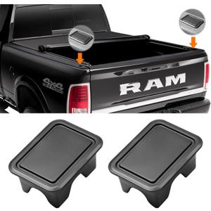 Moonlinks Ram 1500 Stake Pocket Covers, Rear Truck Bed Rail Stake Pocket Cover Compatible with Dodge Ram 2019-2024 2025 2026(Set of 2)