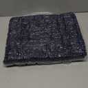 Carriediosa Wool Blend Knit Throw Blanket 50" X 60", 50% Recycled Polyester Soft Cable Knitted Fluffy Throws for Couch Lightweight Woven Blankets for Sofa Fuzzy Cozy Bed Cover, Indigo Blue
