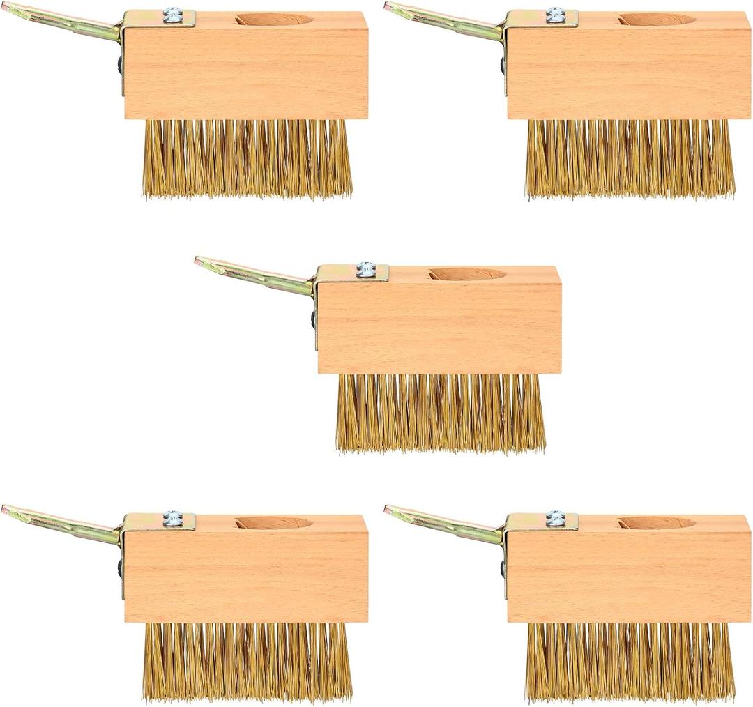 5 Pcs Moss Removal Deck Crevice Tool Grout Brush Cleaner Crevice Cleaning Tool Paver Cleaner Moss Remover Wire Brush with Scraper Patio Weed Brush Head for Outdoor Patio Pavement Sidewalk Driveway