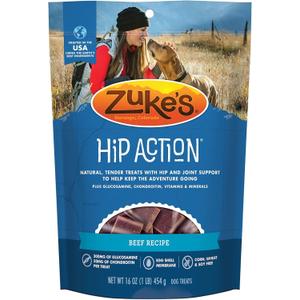 Zuke`s Hip Action Dog Treat Beef 1lb, BB Date: 10/2025