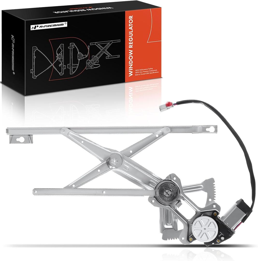 A-Premium Power Window Regulator with Motor Front Passenger Side Compatible with Honda Accord 1990-1993 Front Right Passenger Side, Sedan/Wagon Only
