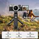 Wireless Rechargeable Camera Remote Shooting Grip Tripod with OLED Screen Compatible with Fujifilm - Video, Zoom & Focus Control,Handheld Vlog Shooting for X100VI, X-T5, X-T50, X-S20, X-H2S, X-E5
