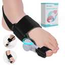 Bunion Corrector for Women Men, Upgraded Adjustable Bunion Splint Suitable for Elderly, Black 1 Pair