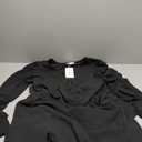 PRETTY GARDEN Black Dress for Women with Sleeves, L