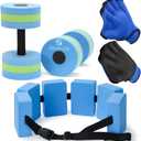Water Dumbbells Set, Water Aerobics Exercise Foam Dumbbells Weight Pool Resistance Water Fitness Equipment for Weight Loss