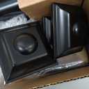 Ivilon Drapery Treatment Window Curtain Rod - Square Design 1 1/8 Rod. 28 to 48 Inch. Black