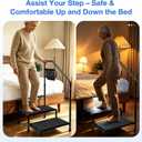 Bed Step Stool with Handle for Adults Elderly, Metal 2 Step Stool, 800 lbs