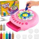 Arts and Crafts for Kids Ages 4-8,Paint Spin Art Machine Kit,Art Craft Set for 6-9 Year Old,Cool Painting Spinner Toys Kits Set,Art Supplies Birthday Gifts for Boy Girl Ages 6 7 8 9 10 11 12 Pink