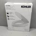 KOHLER 25875-0 Hyten 3" Height, Elevated Soft Close Elongated Toilet Seat, Contoured Seat with Grip-Tight Bumpers, Quick-Attach Hardware, No Slam Toilet Seat, White