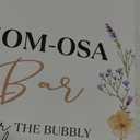 Tuyashua Boho Wildflowers Baby Shower Mom-osa Bar Sign, Table Decor Baby Shower Sign, Pack of 1 Wooden Tabletop Sign with Stand, Baby Shower Decoration, Gender Neutral - MG04