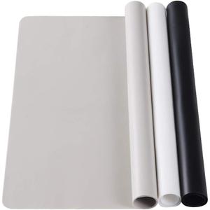 3 Pack Silicone mat Large Silicone Sheets for Crafts, Liquid, Resin Jewelry Casting Molds Mat, Silicone Placemat 15.7 x 11.8 (Black & Gray & Beige)