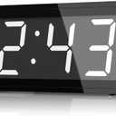 KWANWA Digital Alarm Clock with Large 1.8" LED Display, Battery Operated, 3-Level Adjustable Brightness, Loud Alarm with Snooze, 12/24H Format, Easy to Read for Bedroom, Seniors, Kids, Heavy Sleepers