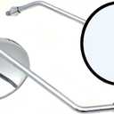 MMG Adjustable Mirror Set, 8mm RH/RH Thread, Chrome Round Shape, Motorcycle Scooter (0514)