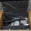 DAOUTIME Black Writing Desk for Kids Bedroom, 31.5 Inch Small Computer Desk for Small Spaces, Simple Desk with 2 Fabric Drawers for Home Office, Dorm, Living Room, Home Study Table, Black