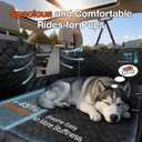 Doglike Dog Car Seat Cover for Back Seat [with Detachable Mat], Hard Bottom Dog Hammock for Car, Pet Bed Extender for 2-4 Large Dogs, Waterproof Seat Protector, L Size Fits for SUV Medium Truck, BK