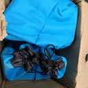 AKSOUL Folding Beach Chair for Adults: Low/High Back Chairs with Carry Bag - Extra Wide Seat Chair with Comfortable Pillow & Storage Pocket (1 Pack & 2 Pack, Blue)