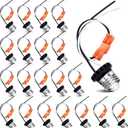 Zhengmy 20 Pcs E26 Socket Adapter, Medium Base Male Screw in Light Socket Pigtail for LED Recessed Lights