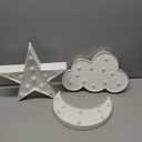 3 PCS 3D Crescent Moon Light Cloud Led Star Lamp, AUSAYE Decorative Night Lights Room Decor NightLight for Kids Adults Birthday Christmas Gifts