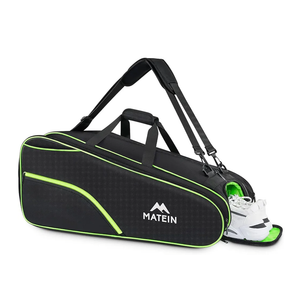 MATEIN Tennis Bag 6 Rackets, Extra Large Protective Convertible Racquet Bag with Shoes Compartment for Men Women, Racket Backpack with Cooler Pocket & Removeable Shoulder Strap for Sport Equipment