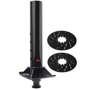 Fifth Wheel to Gooseneck Adapter Kingpin with Reinforcing Rib - Includes 1 Lube Plate, Fit for Campers, Trailers, Tractors, Semi-Tractors, 4" Round Tube with 2" Kingpin, Attaches to 5th Wheel