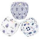 Pedobi Reusable Baby Swim Diapers, Adjustable Diaper Swim for Toddlers 9 Months - 3 Years Old, 3 Pack for Swimming Lessons ( Anchor, Small)