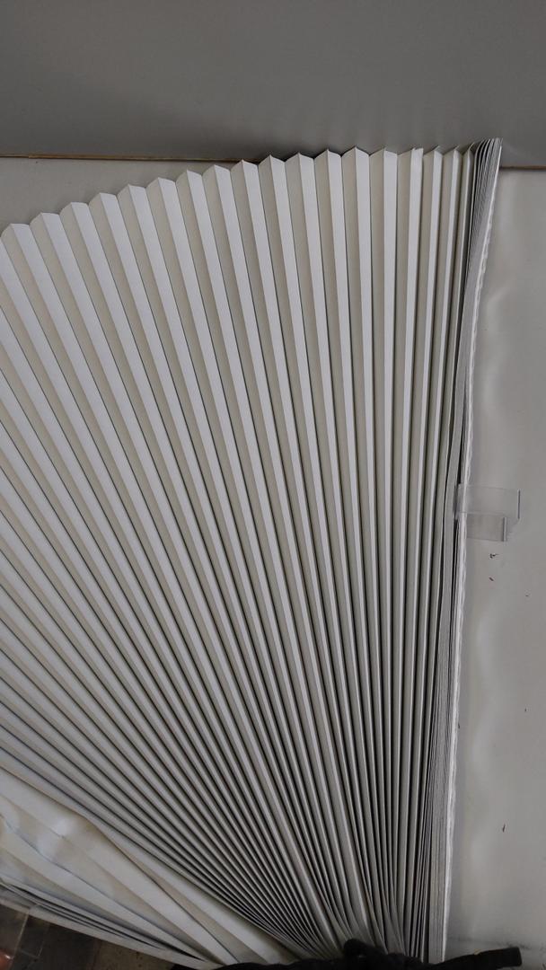 Redi Shade No Tools Original Arch Light Blocking Pleated Fabric Shade White, 72" W x 36" H