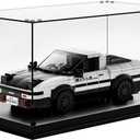 Model Car Display Case, Acrylic Showcase for Speed Champion, Parking Garage Compatible Toy Models Blocks, Dustproof with Light (7.6 x 3.7 x 3.3 Inches, Case Only)
