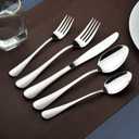 60 Piece Silverware Set for 12, Heavy Duty Stainless Steel Flatware Utensils Cutlery Set Including Steak Knife Fork and Spoon, Dishwasher SafeGift Package for Wedding Housewarming