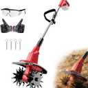 Cordless Tiller Cultivator for Milwaukee 18V Battery(Only Tool), 360RPM Floding Electirc Garden Tiller, Battery Powered Tiller with 9In Tilling Width & 6.3In Depth for Lawn Soil Gardening