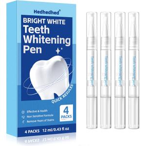 KTSAY Teeth Whitening Pen - Professionally Stain Removal Teeth Whitening Gel Formula, No Sensitivity Effective Teeth Whitener, Mint (0.11 Fl Oz (Pack of 4))