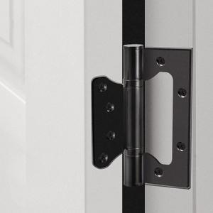 6 Pack Non-Mortise Door Hinges, 4 x 3 inch Stainless Steel Door Hinge, Easy to Install with Mounting Screws,Black