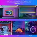 2 x 100ft Led Lights for Bedroom, Led Strip Lights Music Sync Corlor Changing, Led Light Strip with Remote & App Control RGB Strip, Led Lights for Room Dorm Home Classroom Ceiling Decor