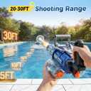 Electric Water Gun for Adults & Kids, Voice Control Automatic Water Guns, 26-30 FT Long Range Gatling Watergun with LED Lights, Squirt Water Guns Summer Outdoor Pool Toys for Boys Girls Ages 8-12+