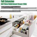 OCG Soft Close Undermount Drawer Slides 21 inch (6 Pairs), Full Extension Concealed Drawer Runners, Come with Mounting Screws and Brackets