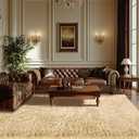 Fluffy Beige Bedroom Area Rug: Ultra Fluffy Non-Slip Floor Carpet for Bedroom Living Room Nursery Playroom, Soft Shaggy Rug Home Decor (Beige 5x7 Feet)