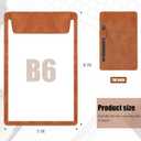 2 x Magnetic Leather clipboard with Pen Holder - Small Clipboard for Office Supplies, Perfect Clip Board for Professionals (Brown, B6 85.2in)