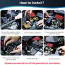 250A 12V Remote Battery Disconnect Switch, Upgrade Smart Voltage Kill Switch with Led Voltage Display for Automotive, Car Battery Kill Switch Anti Theft for Car, Truck, RV(Vertical or Flat Instal)