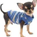 LOPHIPETS 100% Cotton Rib Dog Shirt Vest for Small Dogs Teacup Chihuahua Yorkie Puppy Clothes Tank Tee-Blue/XS