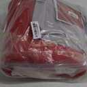 Christmas Quilt Set Ruffled Quilt Set King Size - 3 Pieces Red Shabby Chic Farmhouse with White Ruffle Bedding Holiday Style Oversized Bedspread with Shams for New Year (King-96*108)